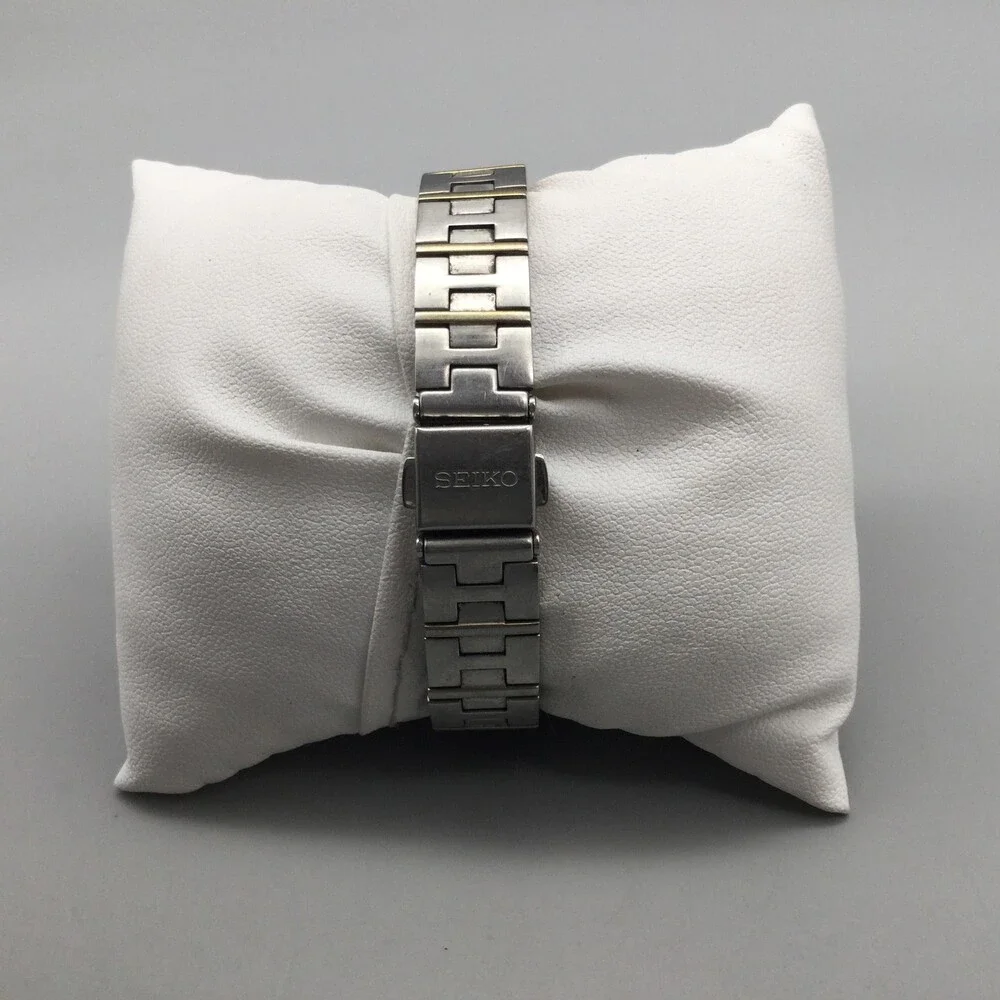 Seiko Womens Watch 25mm White Dial Stainless Date 7N82-6F50 New Battery 6